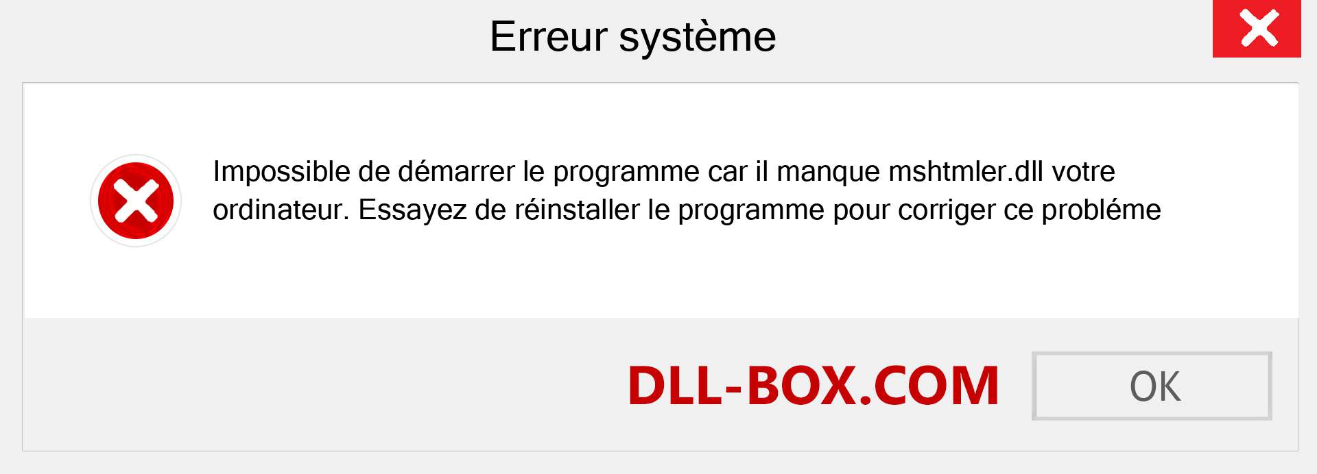 Le fichier mshtmler.dll est manquant ?. Télécharger pour Windows 7, 8, 10 - Correction de l'erreur manquante mshtmler dll sur Windows, photos, images